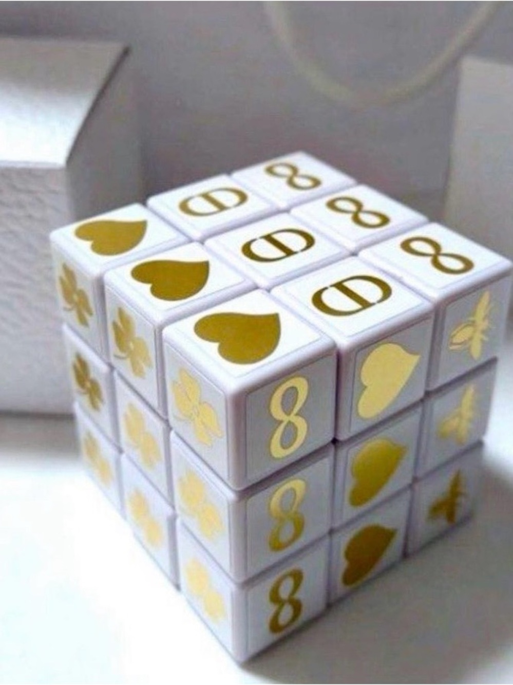 Dior Beauty Exclusive Puzzle Cube with Gold Design Logo Motif
